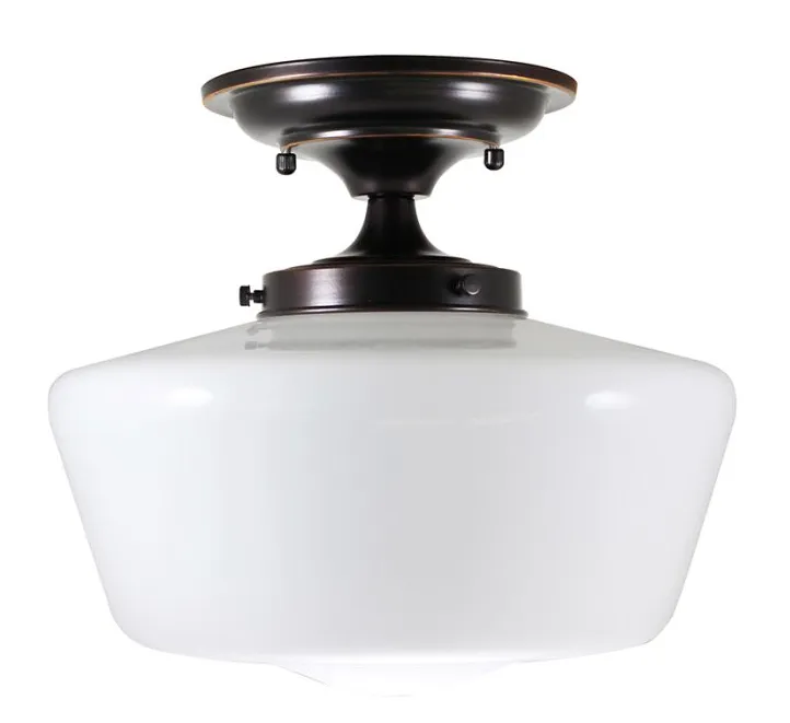 12" Schoolhouse Semi-Flush Mount