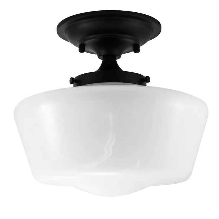 12" Schoolhouse Semi-Flush Mount