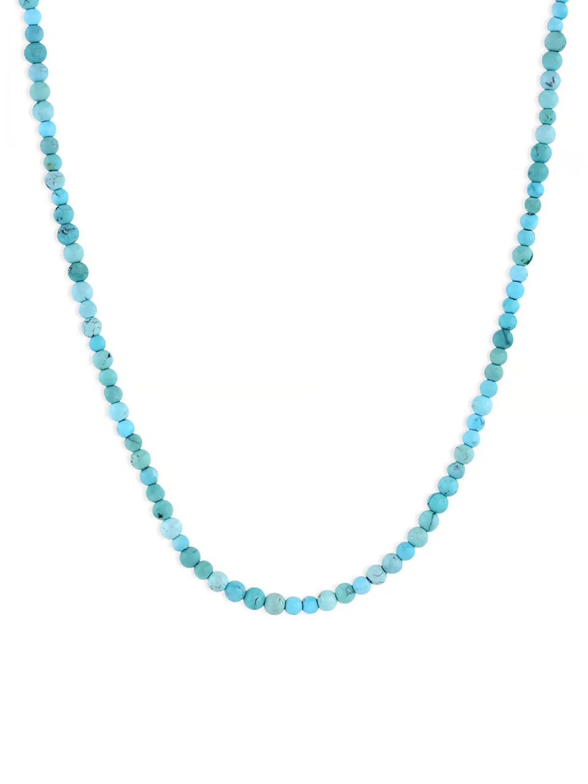 14k Gold Mini Turquoise Bead Necklace