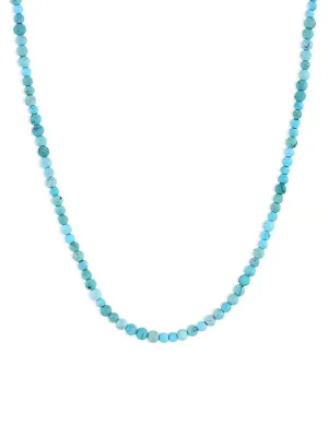 14k Gold Mini Turquoise Bead Necklace