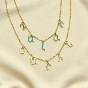 14KT Gold Custom Initial Necklace