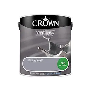 2.5L Crown Standard Breatheasy Silk Emulsion Paint - Blue Gravel