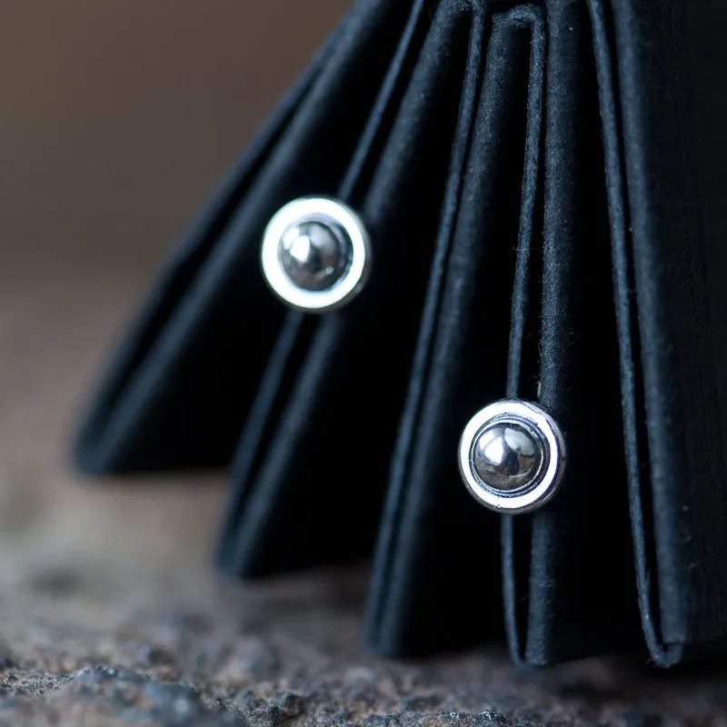 4.5mm Tiny Sterling Silver UFO Stud Earrings