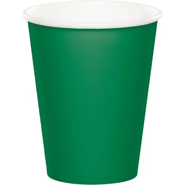 9oz Emerald Green Paper Cups (8ct)