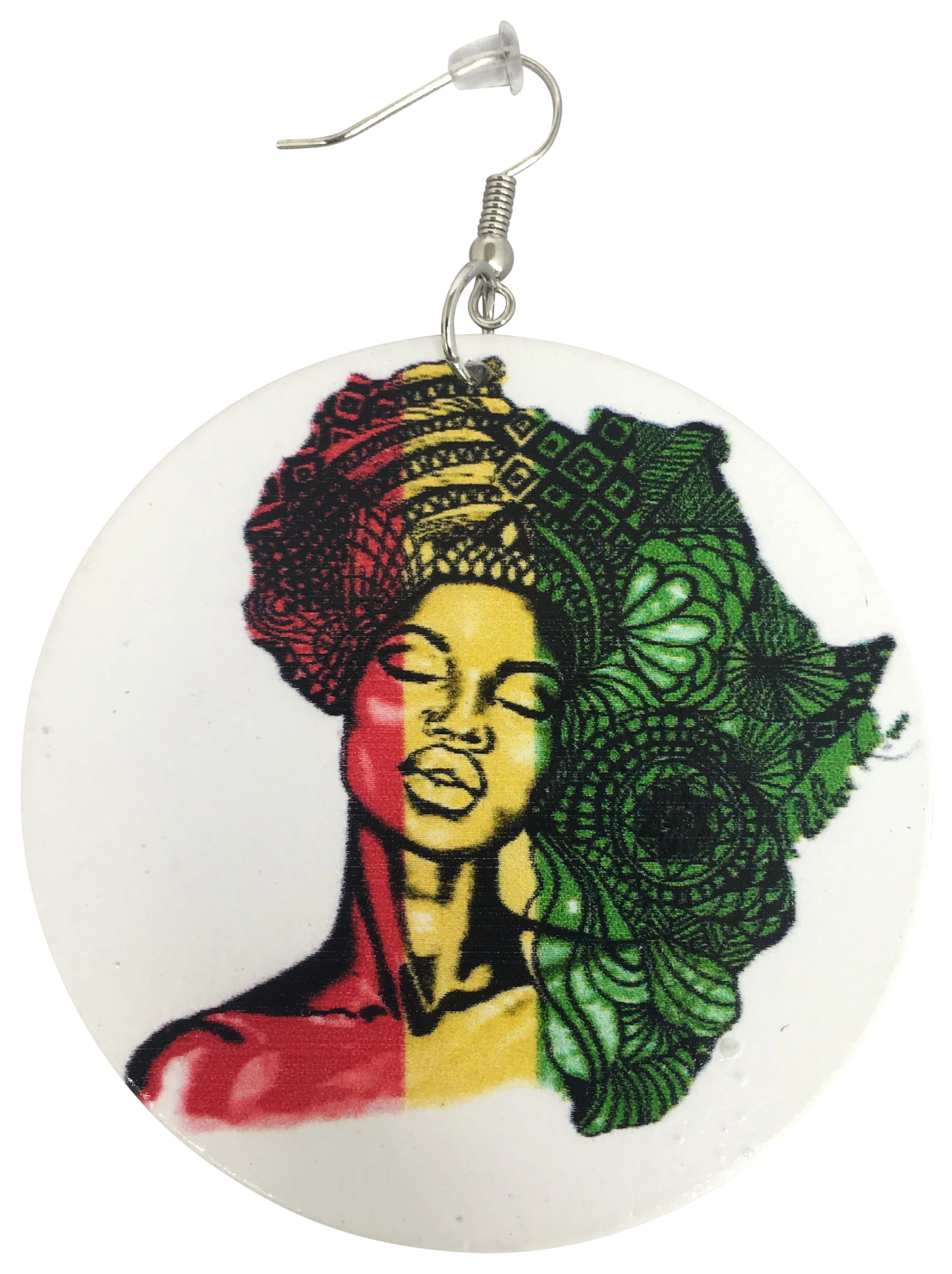 African Hair Wooden Earrings | Afrocentric Earrings | Natural Hair Earrings | Jewelry | Accessories