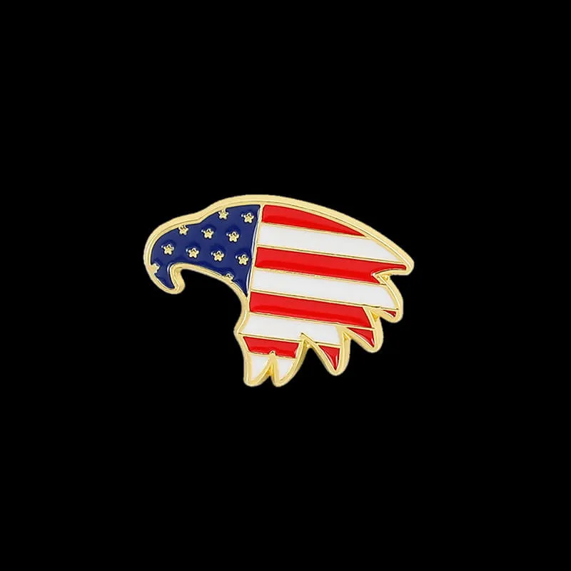 American Flag Design Alloy Brooch