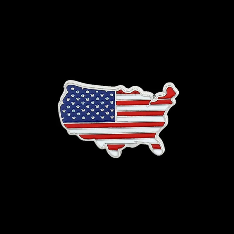 American Flag Design Alloy Brooch