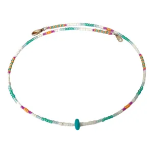 Aqua Waves Beaded Necklace