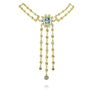 Aquamarine & Diamond Sophie Necklace