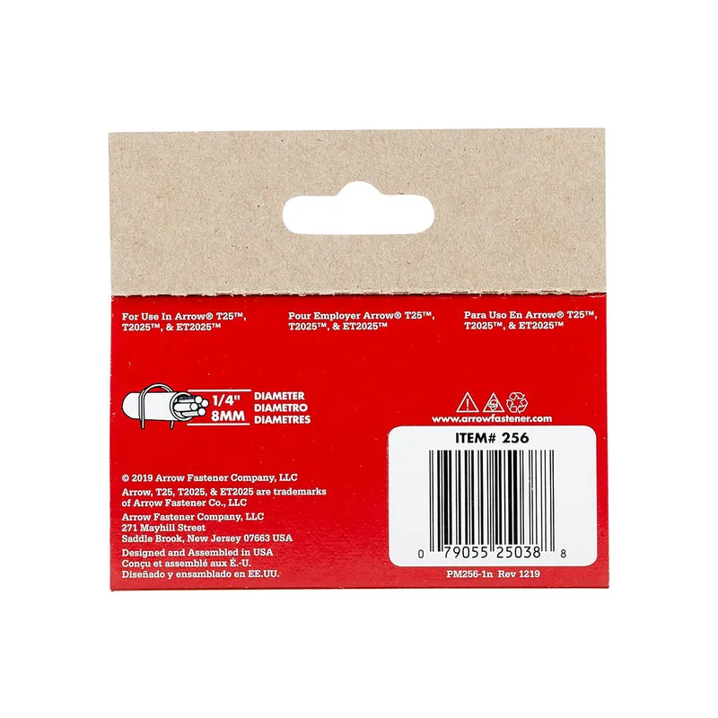 Arrow T25 1/4 in. W X 3/8 in. L Round Crown Wire Staples 1100 pk