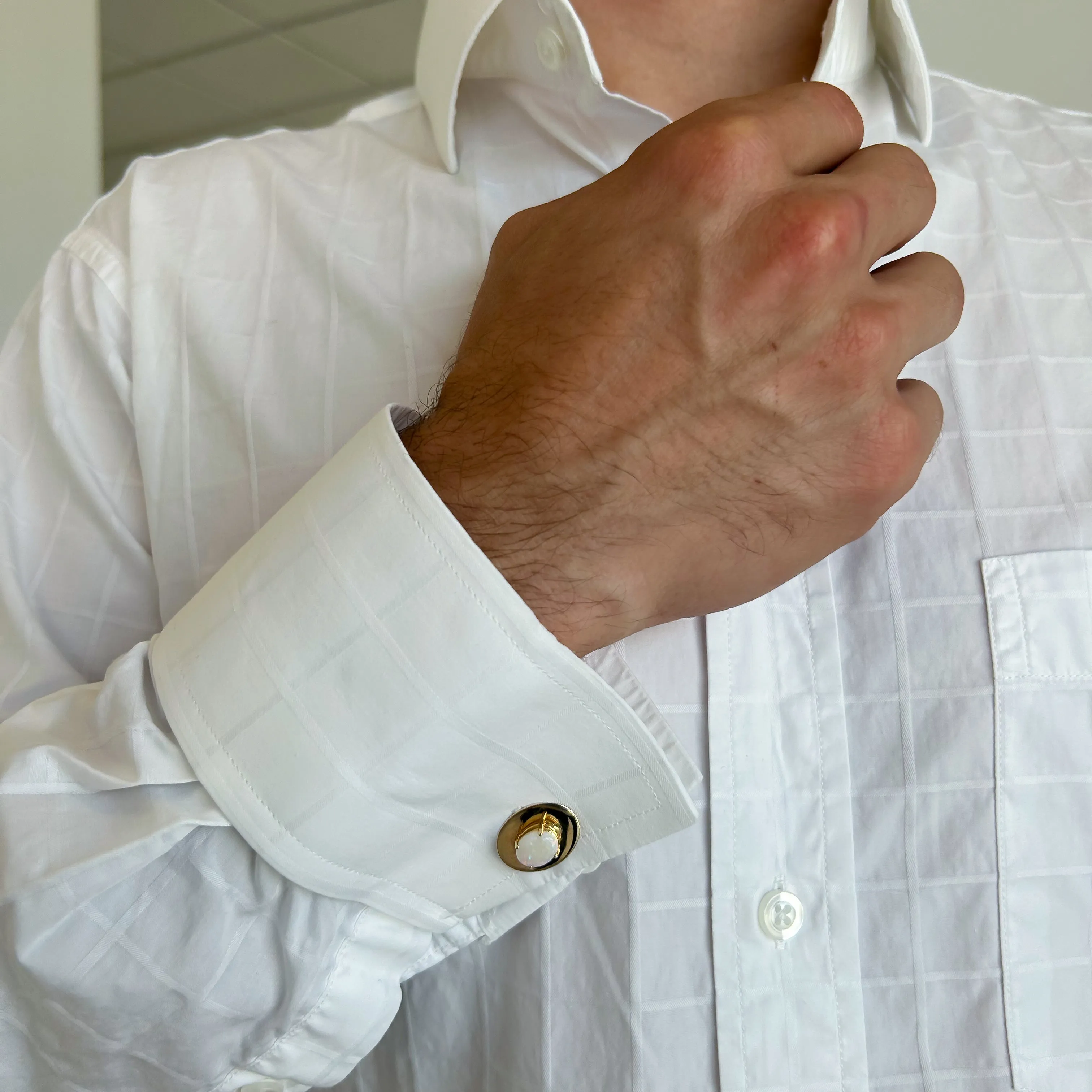 Australian Opal Cuff Links