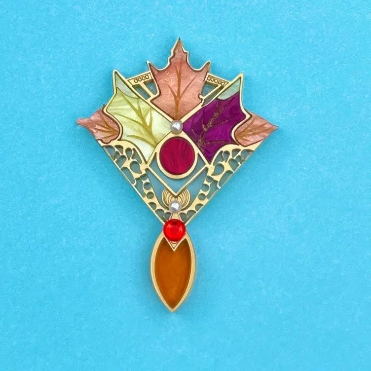 Autumn Art Deco Fall 🍁 - Brooch