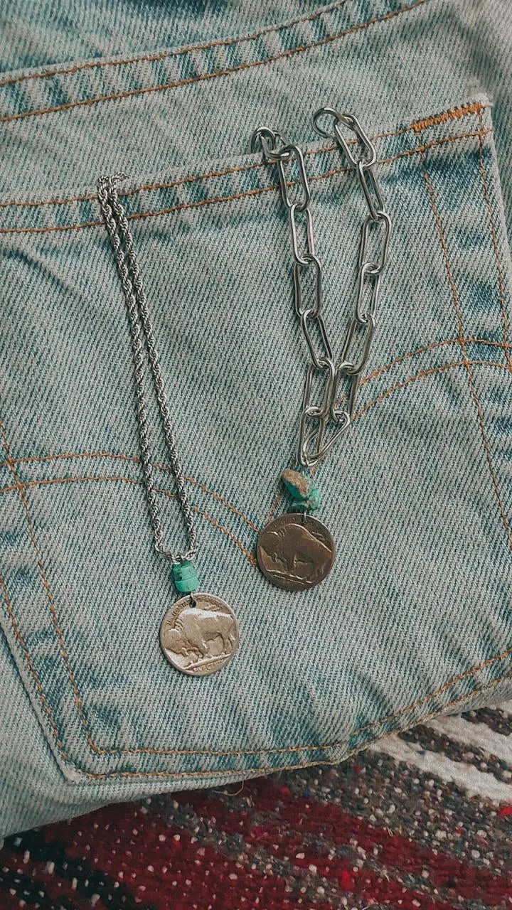 Baffalo coin necklaces