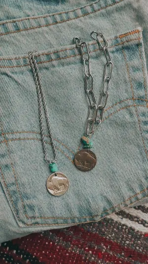 Baffalo coin necklaces