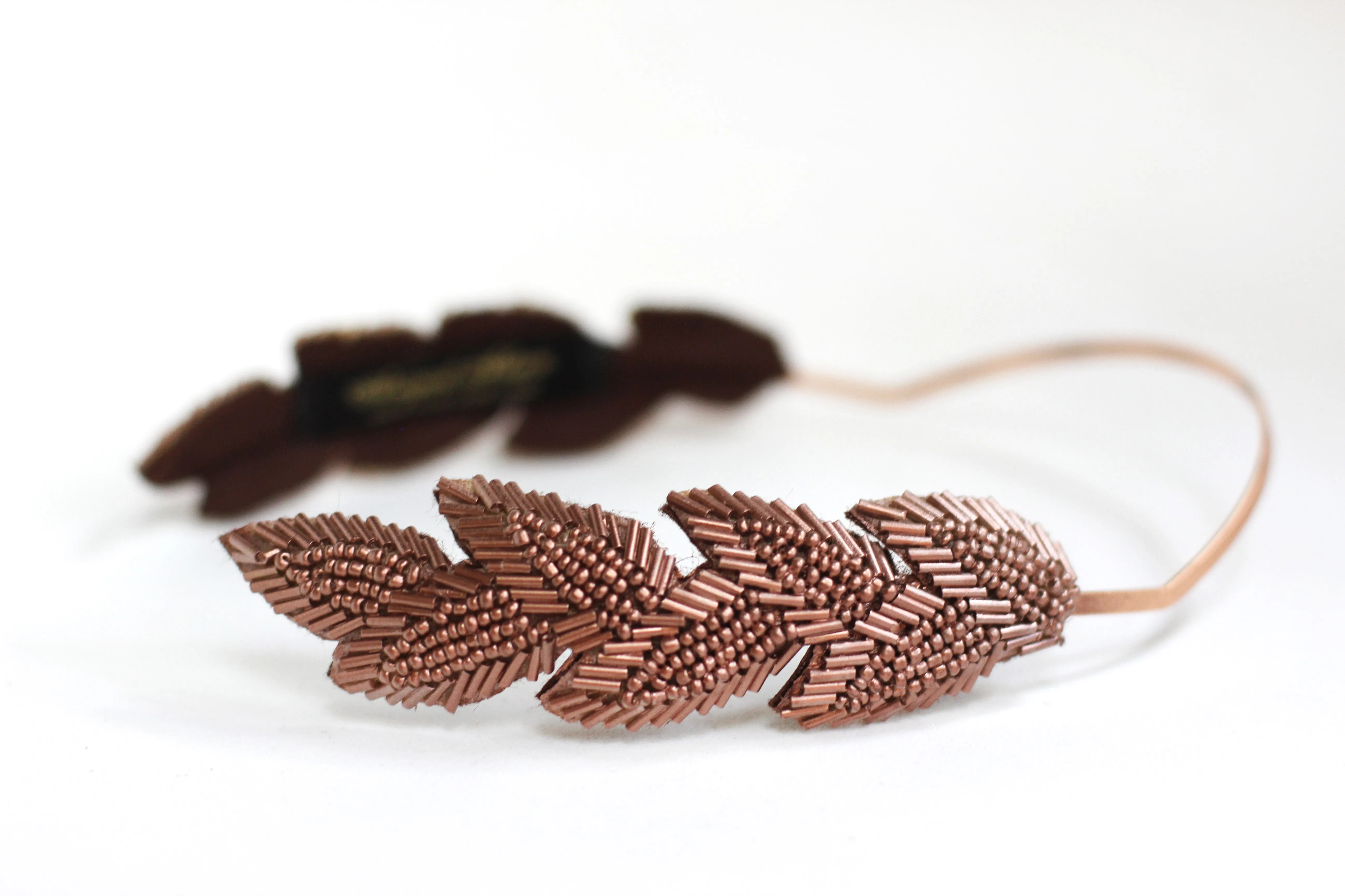 Beaded Leaves Goddess Crown