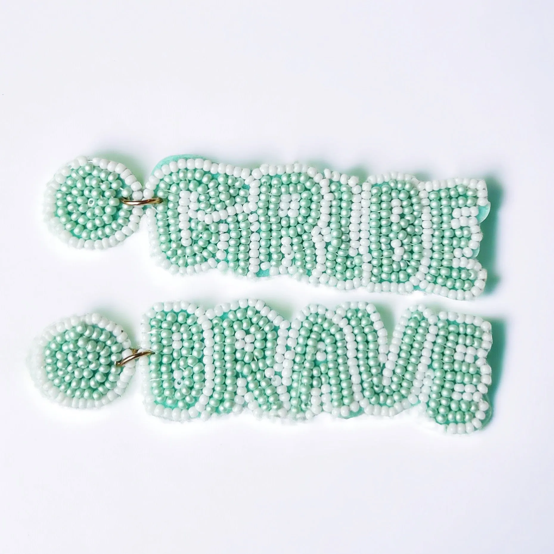 Beaded "Girl Be Brave" Earrings