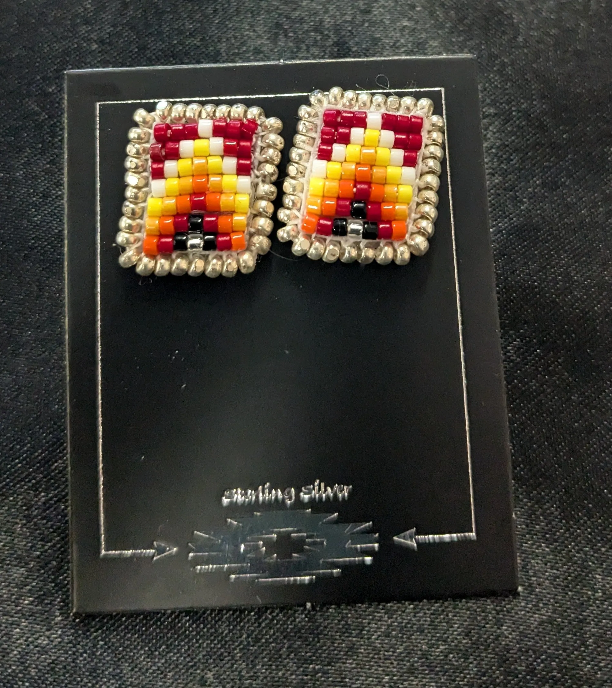 Beaded Stud Earrings