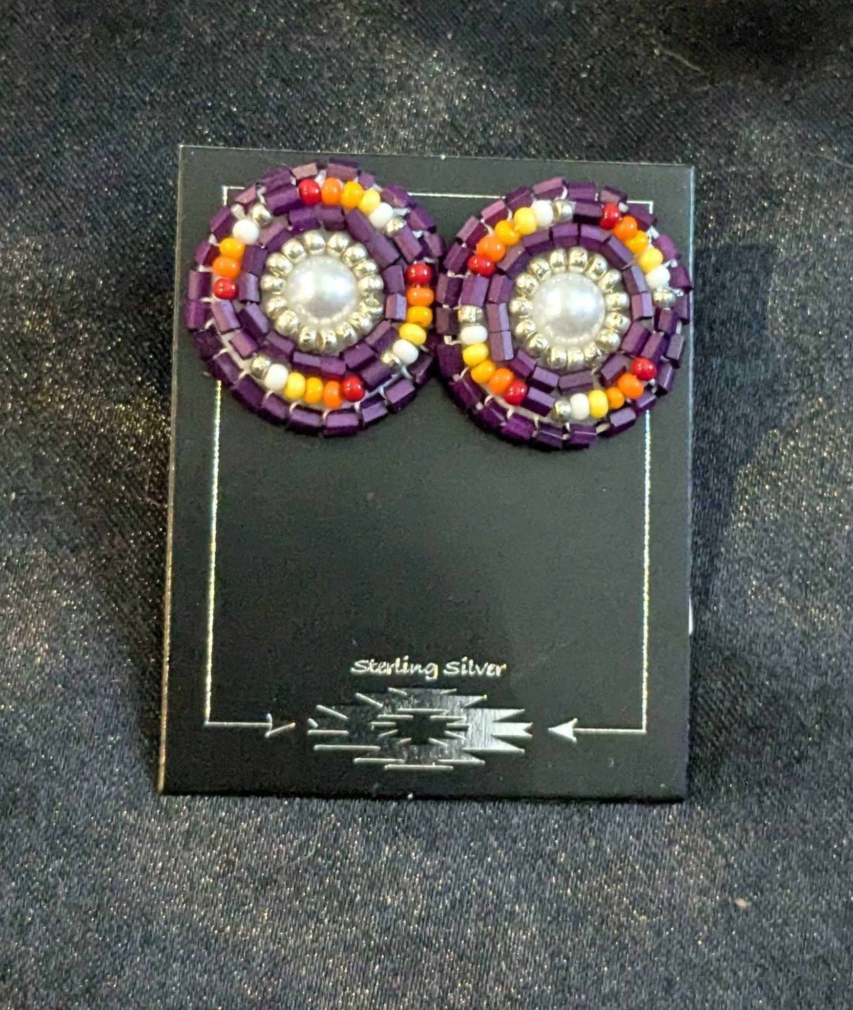 Beaded Stud Earrings