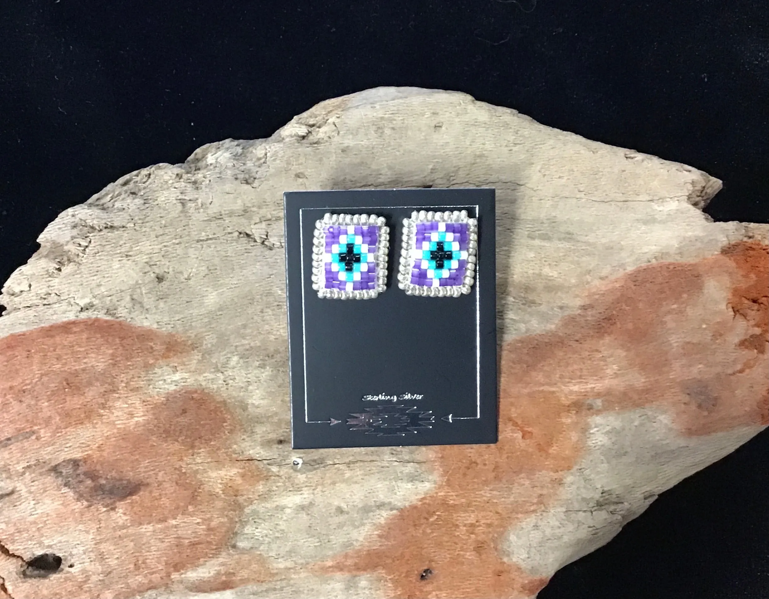 Beaded Stud Earrings