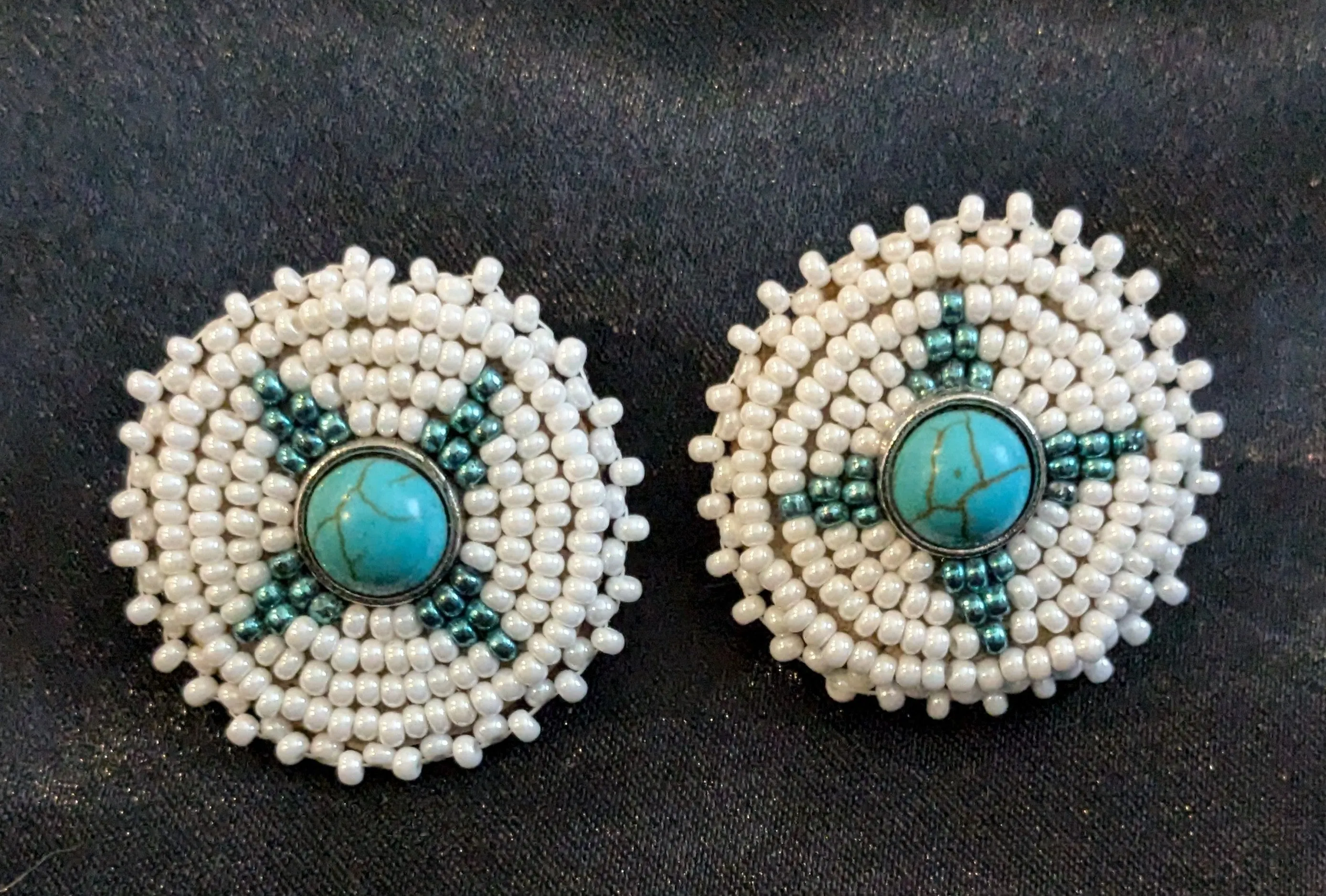 Beaded Stud Earrings