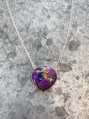 Catching Beauty Purple Turquoise Necklace