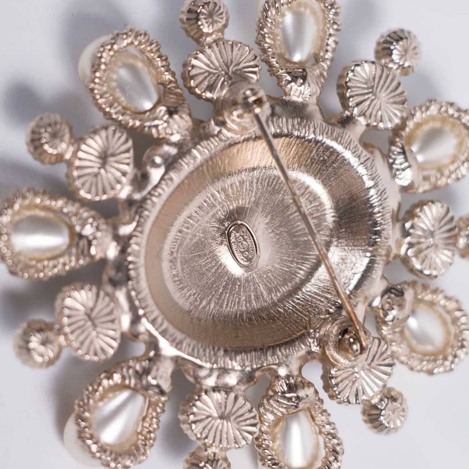 Chanel White Pearl Brooch