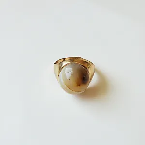 Clear Opal Gold Ring