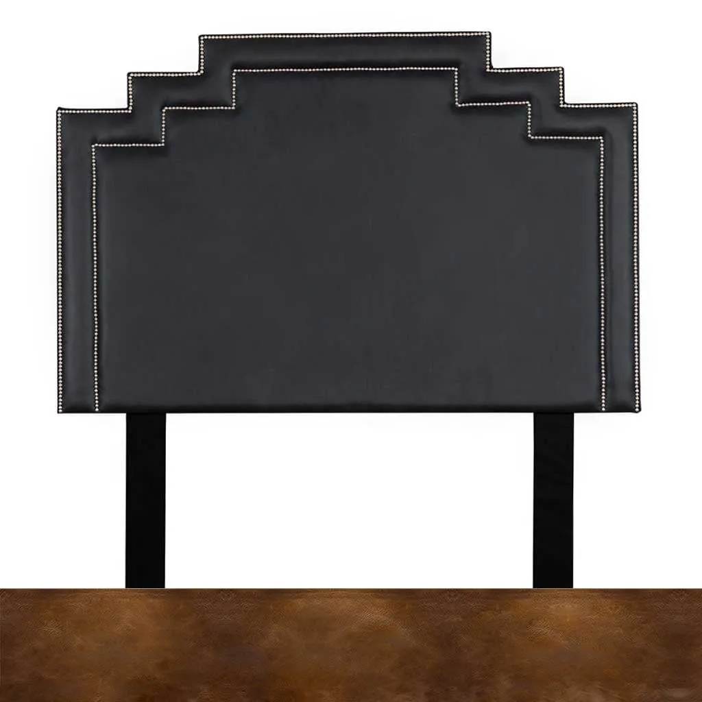 Crown Leather Headboard - Queen