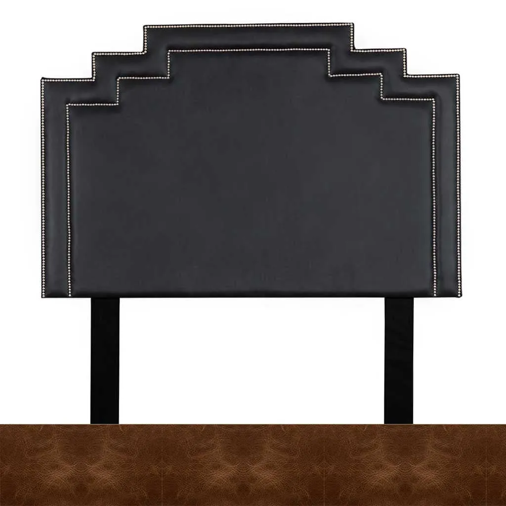 Crown Leather Headboard - Queen