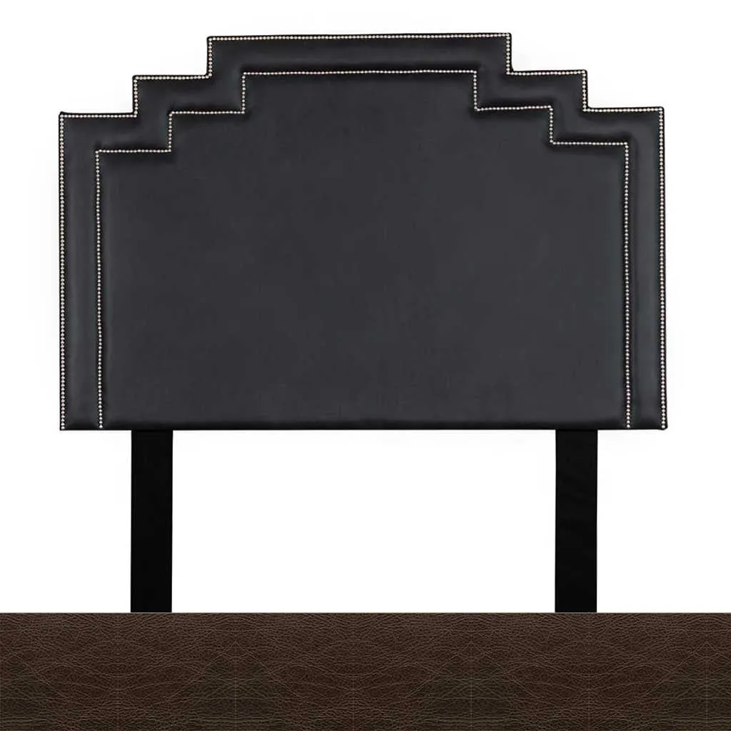 Crown Leather Headboard - Queen