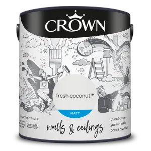 Crown Paints Walls & Ceilings Matt Emulsion Paint - Whites