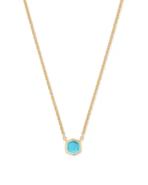 Davie Necklace in 18k Gold Vermeil Necklace in Turquoise | December