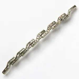 Diamanté Lightning Bolt 1930s Brooch by Schreiber & Hiller