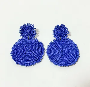 Double Beaded Disc Earrings