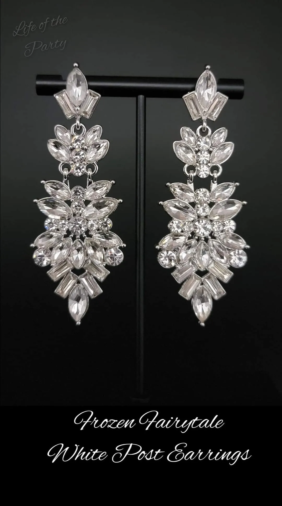 Earrings Frozen Fairytale - White LOP E511 E2203