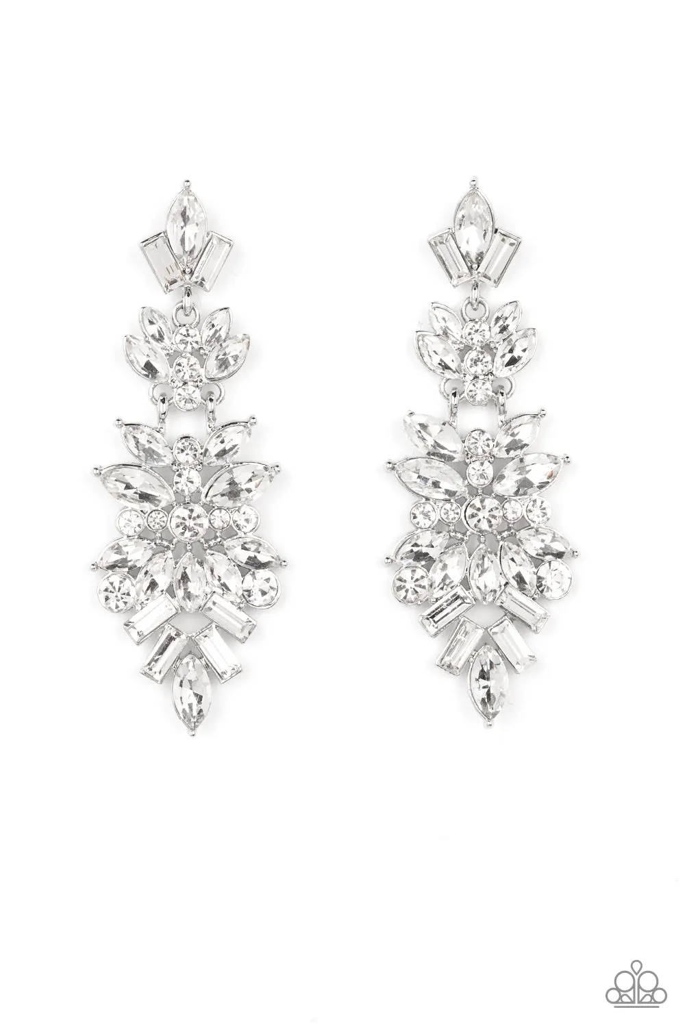 Earrings Frozen Fairytale - White LOP E511 E2203