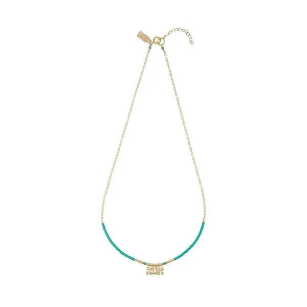 Eclectic Olakira Necklace - TURQUOISE/GOLD