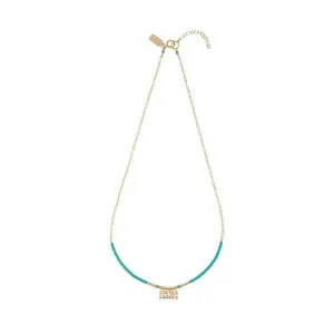 Eclectic Olakira Necklace - TURQUOISE/GOLD