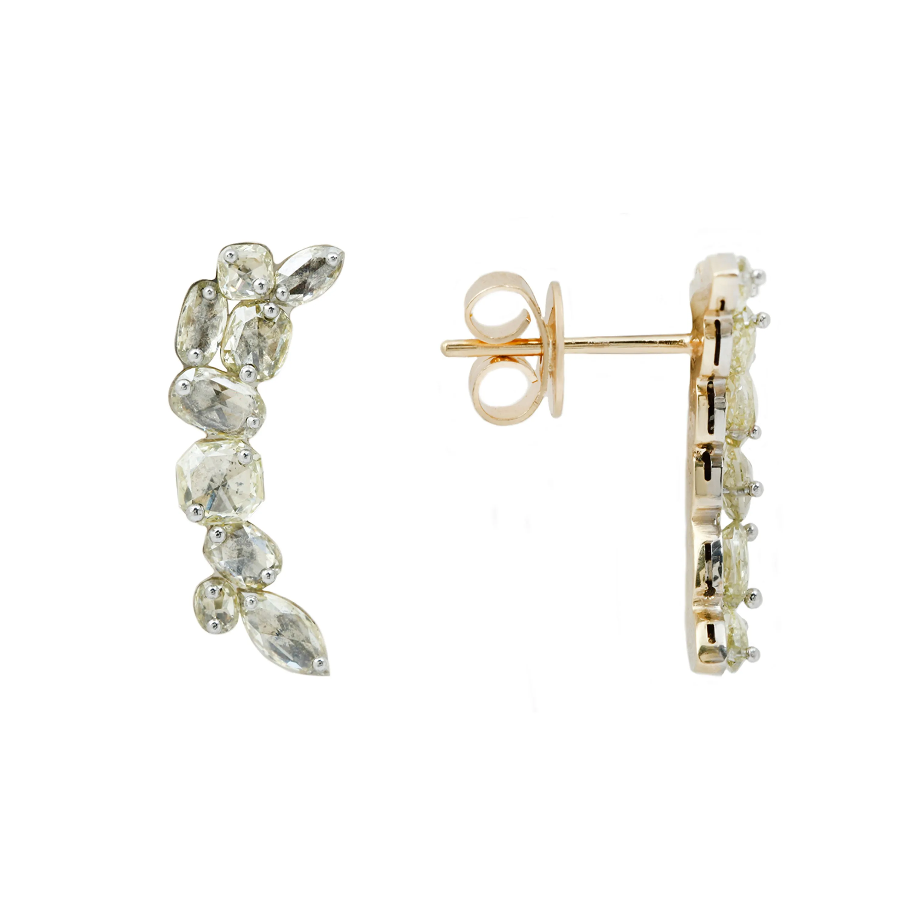 Everest Diamond Arc Earrings