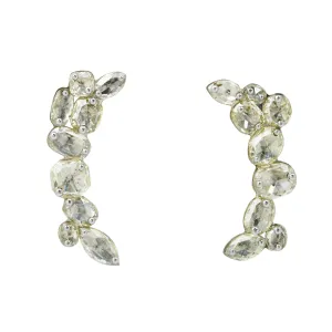 Everest Diamond Arc Earrings