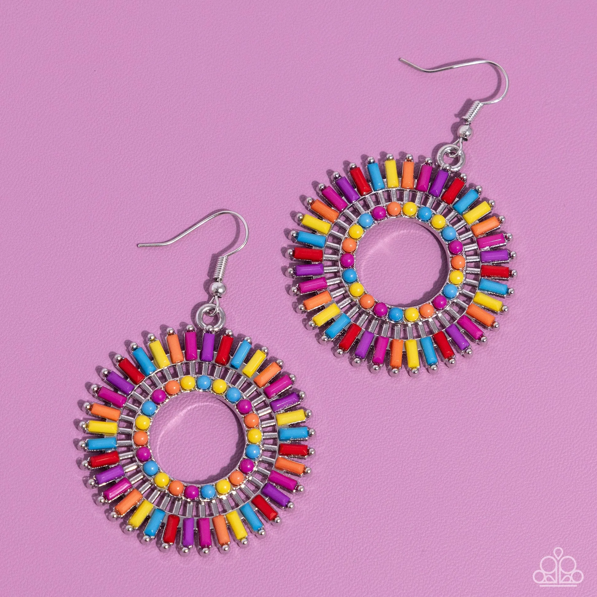 Ferris Wheel Finale - Multi Earrings - Paparazzi Accessories