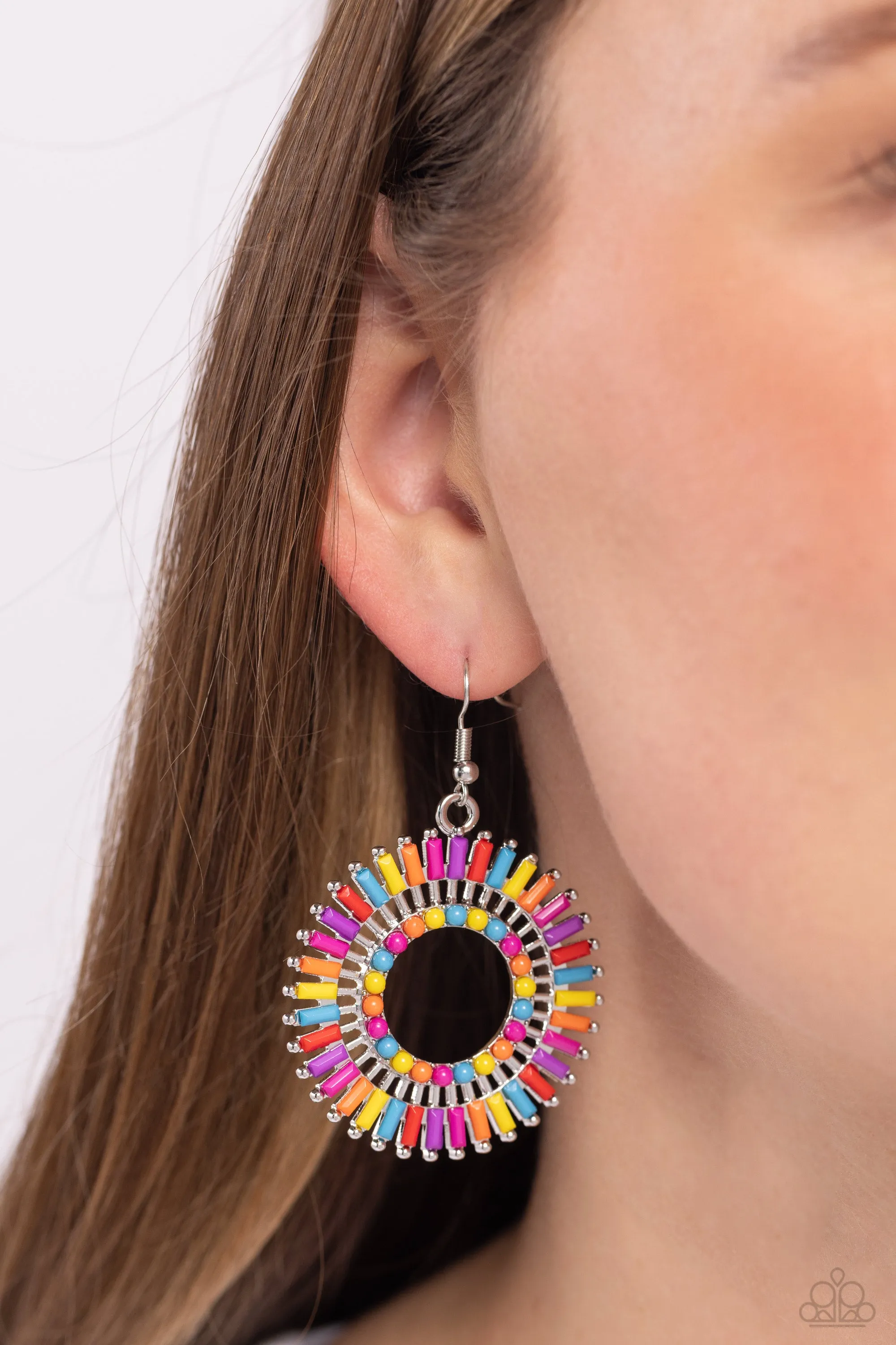 Ferris Wheel Finale - Multi Earrings - Paparazzi Accessories