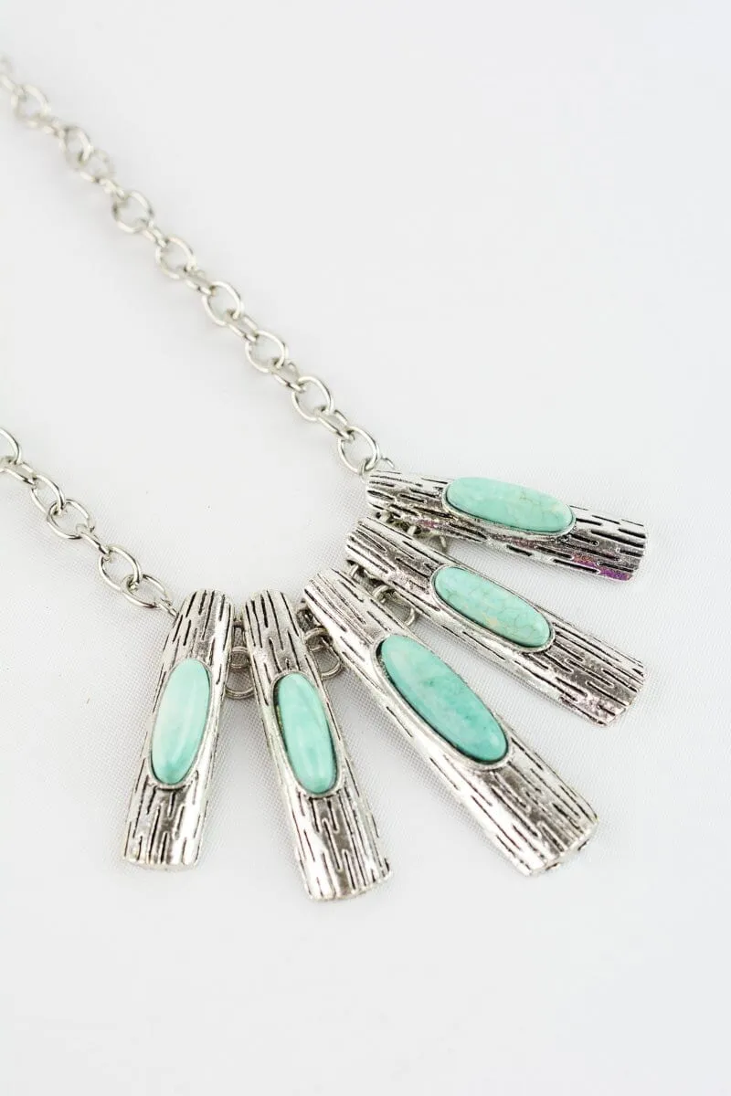 Five-Piece Turquoise Pendant Necklace