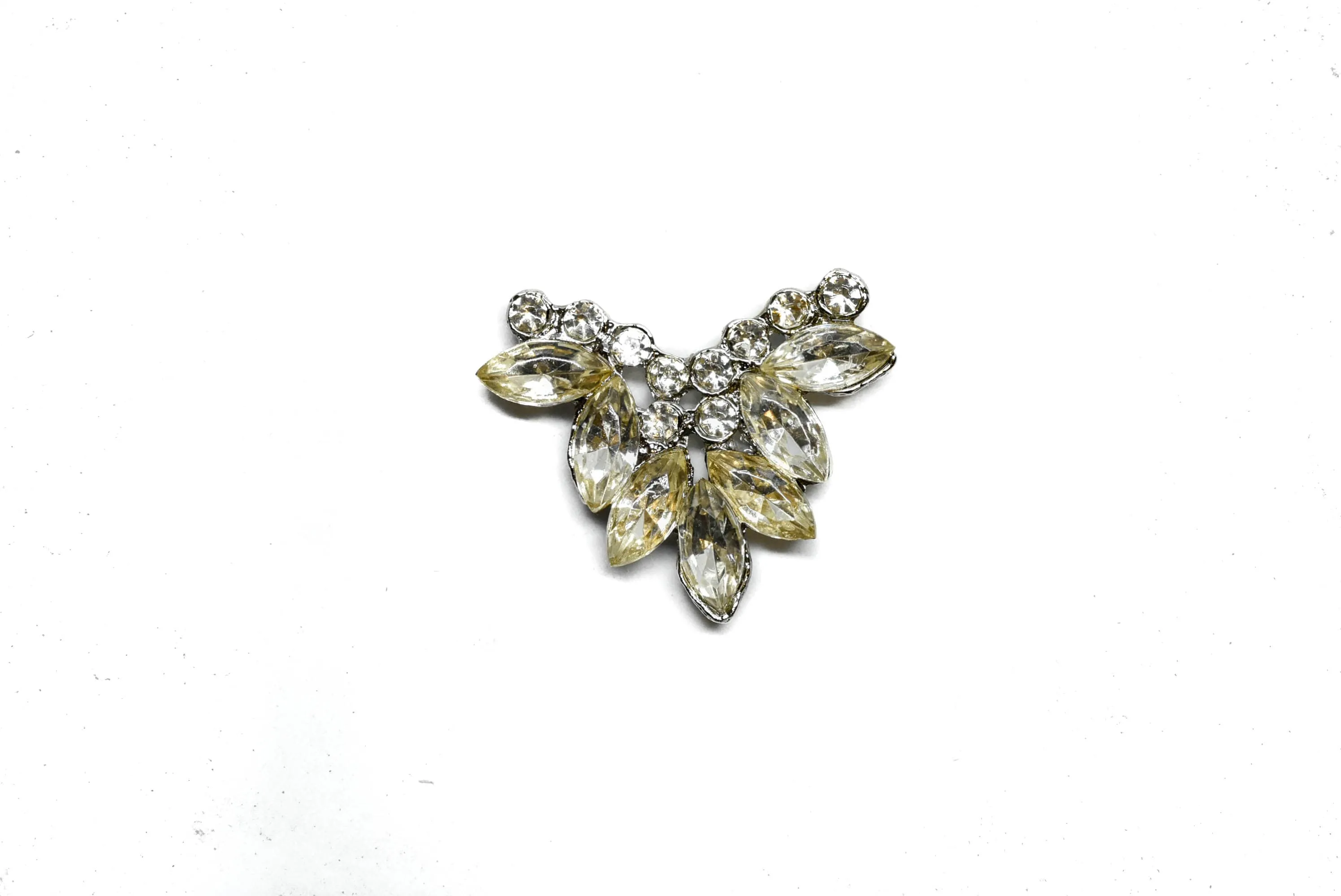 Floral Shape Rhinestone Buckle 2" x 1.50" - 1 Piece