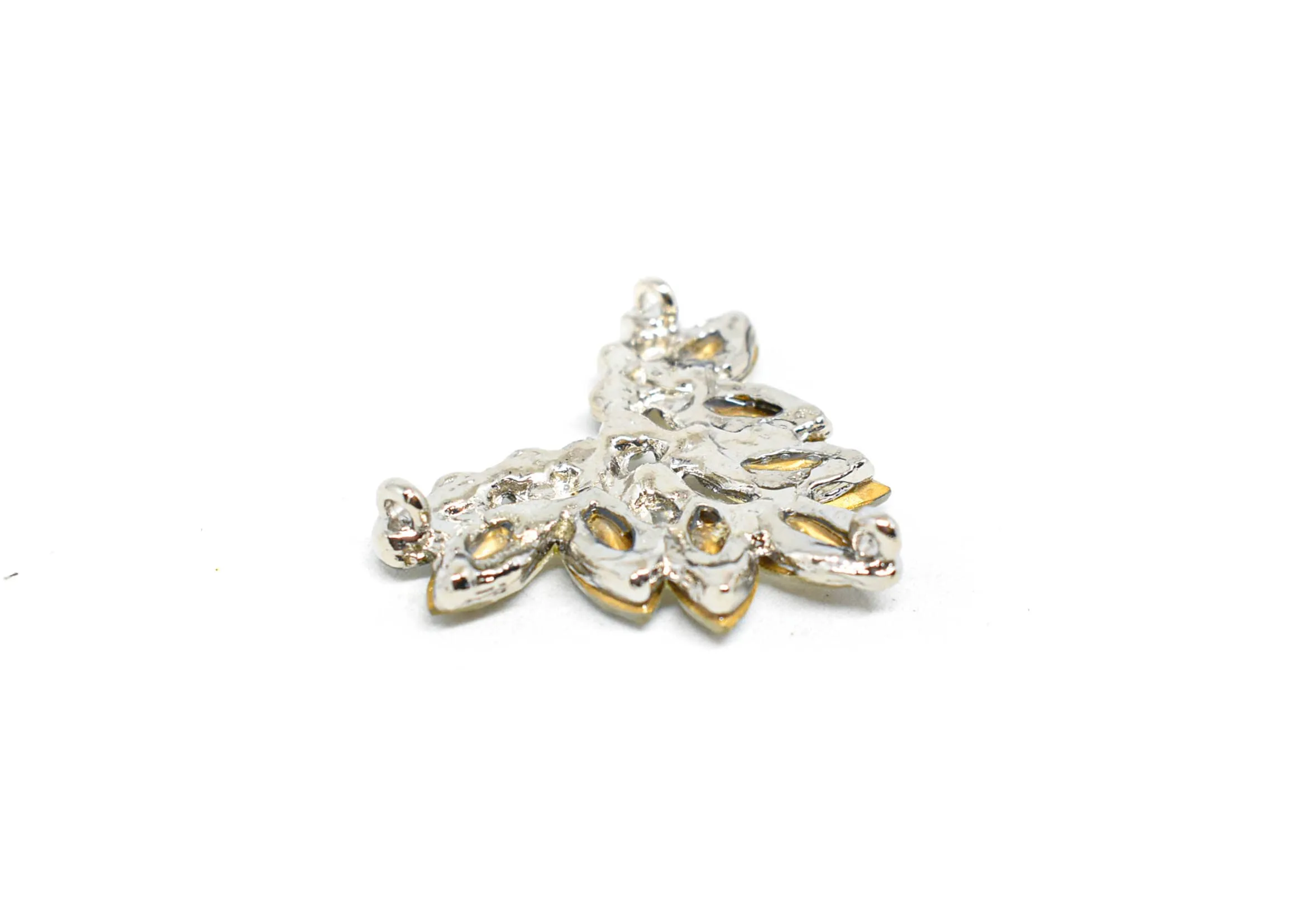 Floral Shape Rhinestone Buckle 2" x 1.50" - 1 Piece