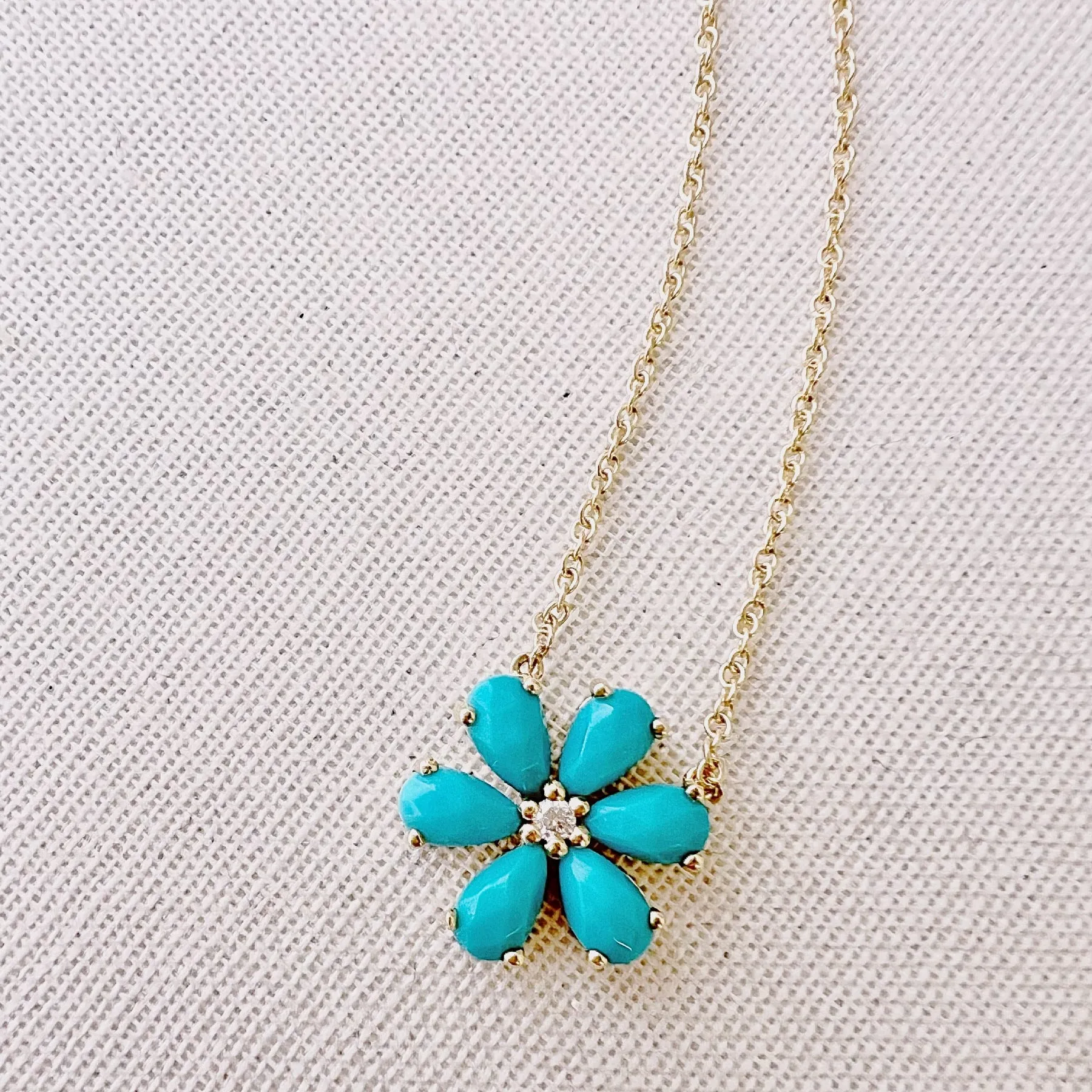 Flower Power Turquoise Necklace