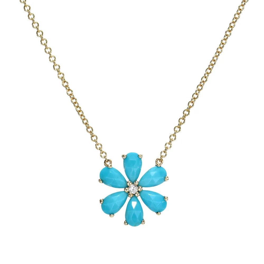 Flower Power Turquoise Necklace