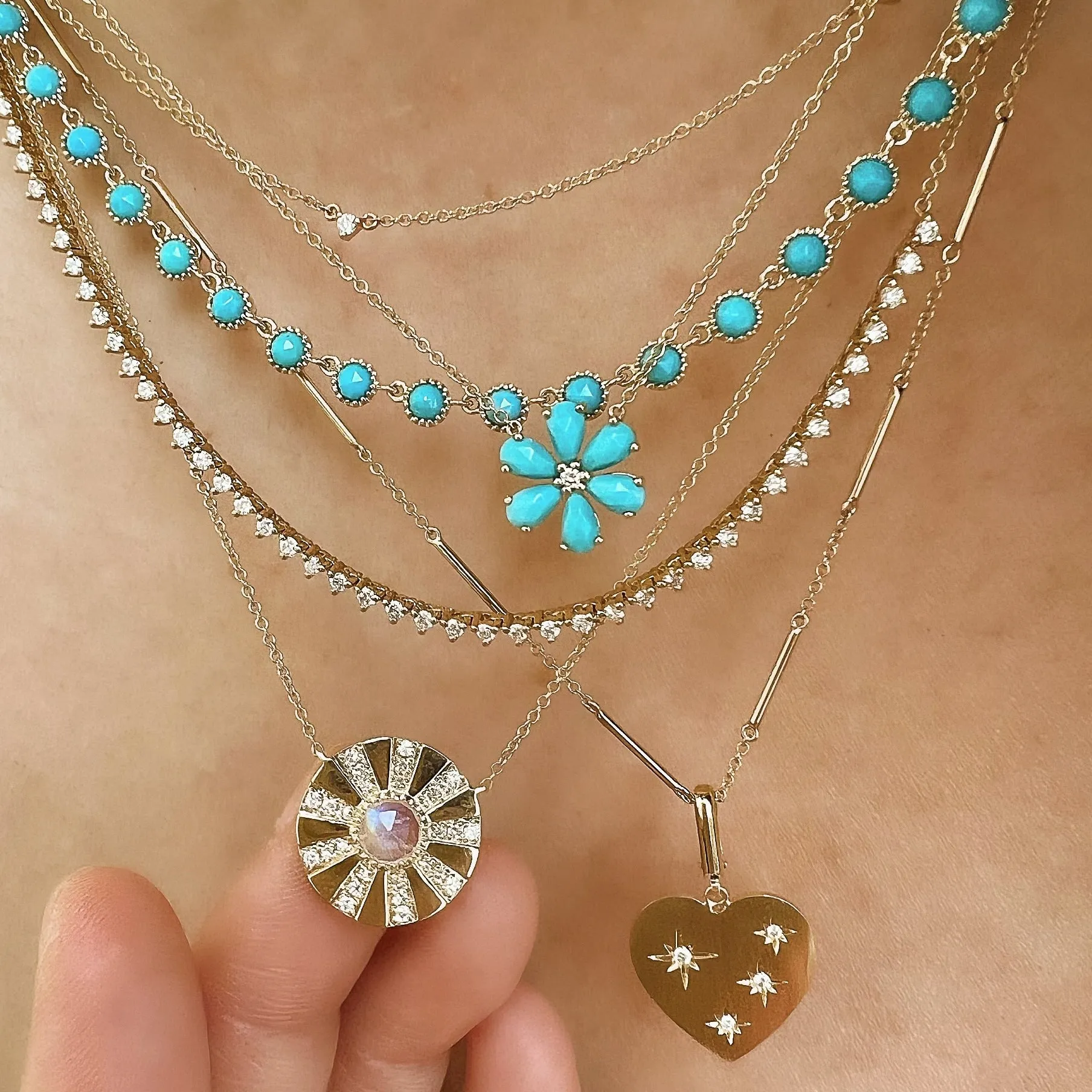 Flower Power Turquoise Necklace