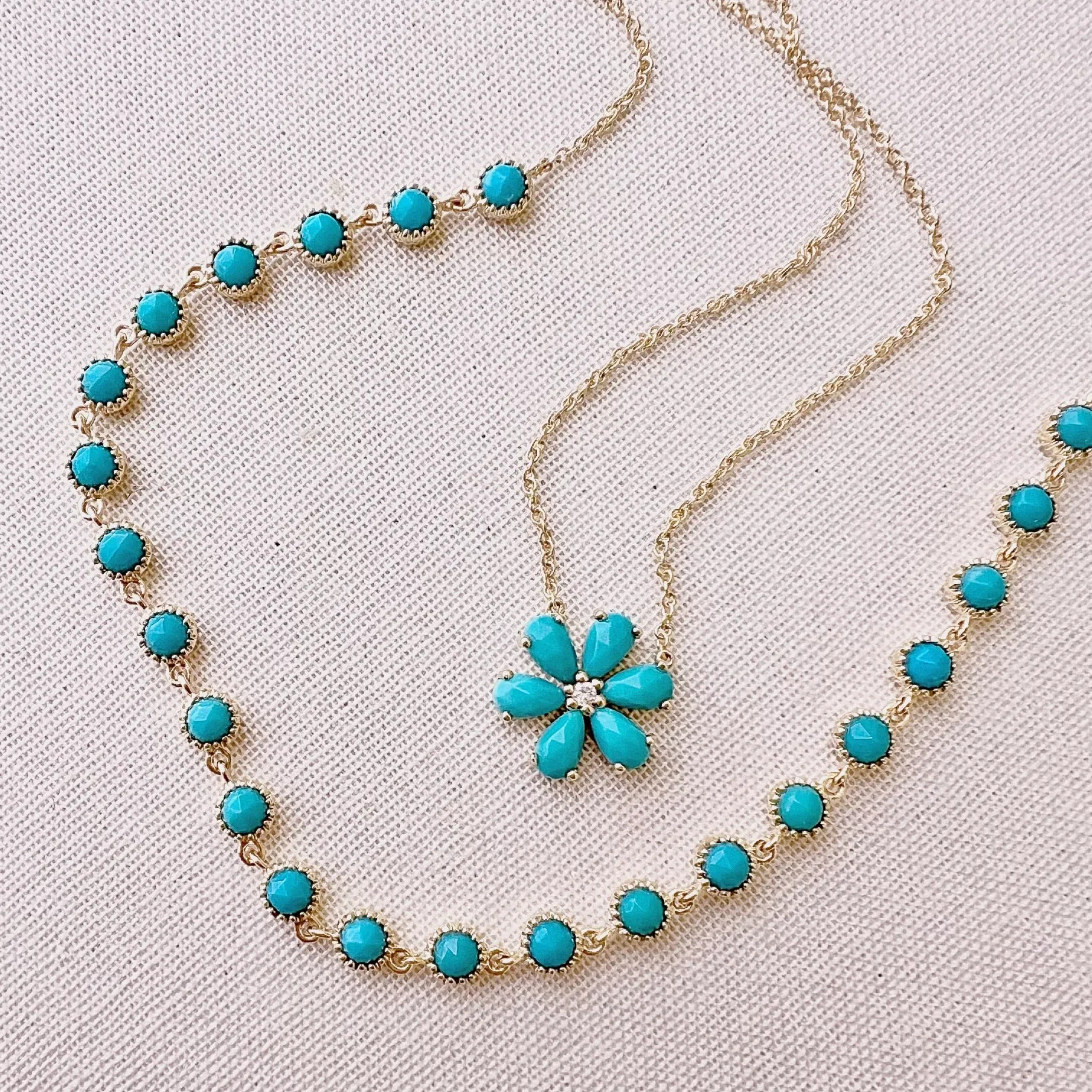 Flower Power Turquoise Necklace