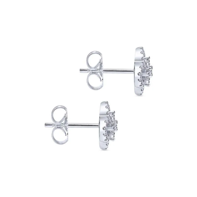 Gabriel & Co. 14k White Gold Lusso Diamond Stud Earrings